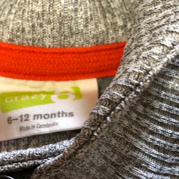 Crazy 8 • Gray | Blue | Red Design Collar Cardigan Sweater (6-12M) - Picture 2 of 5